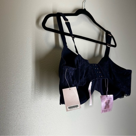 Savage x Fenty Allover Lace Bra Floral Deep Navy Adjustable Size 42DDD Women’s - Picture 7 of 12